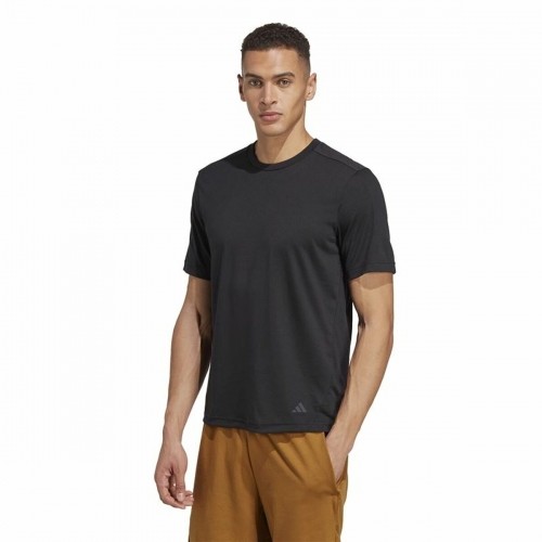 Vīriešu Krekls ar Īsām Piedurknēm Adidas Base Melns image 2
