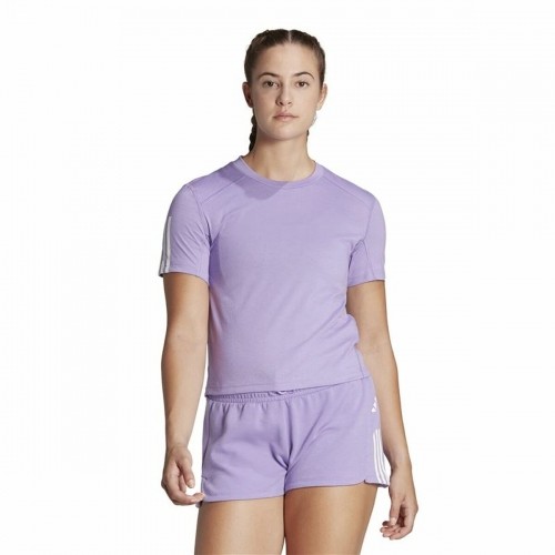 Women’s Short Sleeve T-Shirt Adidas Essentials Plum Lilac image 2