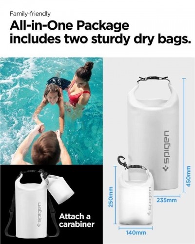 Spigen Aqua Shield A630 bag waterproof 20 l + bag 2 l - white image 2
