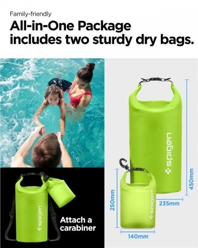 Spigen Aqua Shield A630 bag waterproof 20 l + bag 2 l - green image 2