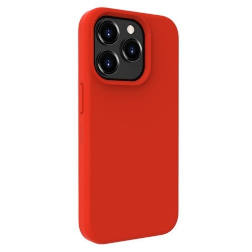 Evelatus Premium Mīksta pieskāriena silikona aizmugures maks-apvalks priekš iPhone 15 Pro Sarkana image 2