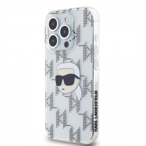 Karl Lagerfeld IML Electroplated Karl Head Case for iPhone 15 Pro Transparent image 2
