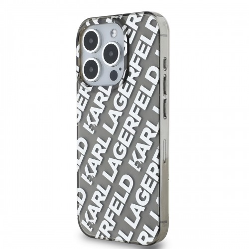 Karl Lagerfeld IML Electroplated Repeated Logo Case for iPhone 15 Pro Max Silver image 2