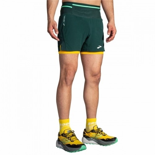 Men's Sports Shorts Brooks High Point 5" 2-in-1 Green image 2