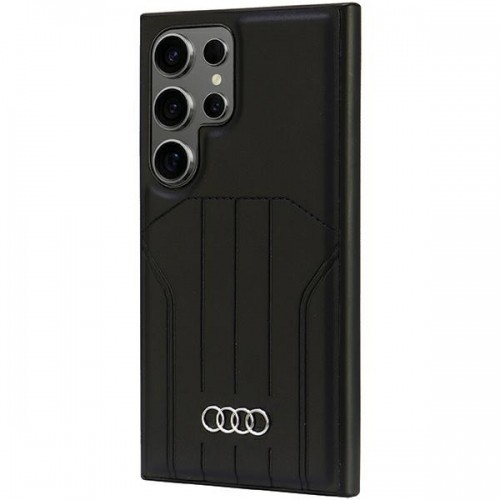 Audi Synthetic Leather MagSafe S24 Ultra S928 czarny|black hardcase AU-TPUPCMS24U-Q5|D1-BK image 2