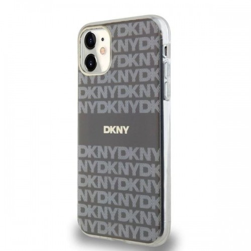 DKNY PC|TPU Repeat Pattern Tonal Stripe Magsafe Case for iPhone 11 Beige image 2