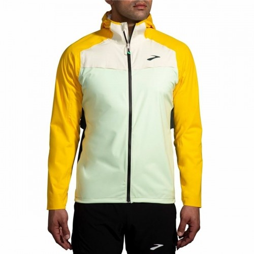 Men's Sports Jacket Brooks High Point Waterproof White image 2