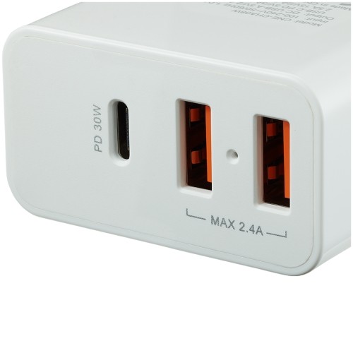 CANYON charger H-08 PD 30W USB-C 2USB-A White image 2