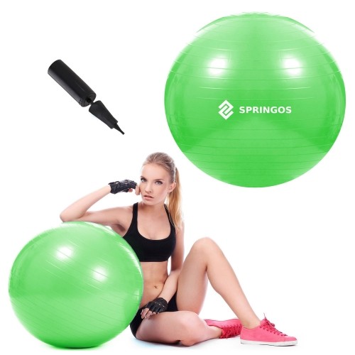 Мяч для упражнений с насосом Springos FB0007 65см image 2