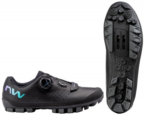 Velo apavi Northwave Hammer Plus WMN MTB XC black-iridescent-40 image 2