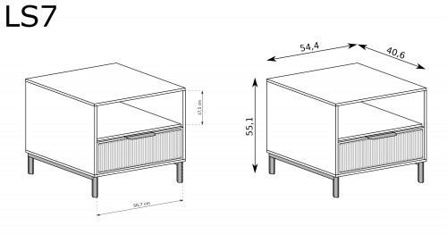 Halmar LINKaSTYLE night stand LS7 cashmere image 2