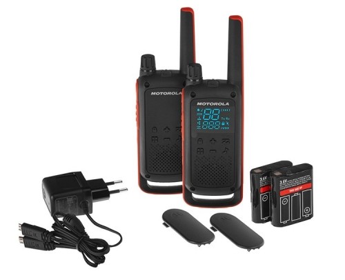 Motorola T82 Twin Pack two-way radio 16 channels Black,Orange image 2