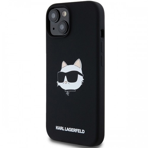 Karl Lagerfeld KLHMP15MSCHPPLK iPhone 15 Plus | 14 Plus 6.7" czarny|black hardcase Silicone Choupette Head MagSafe image 2