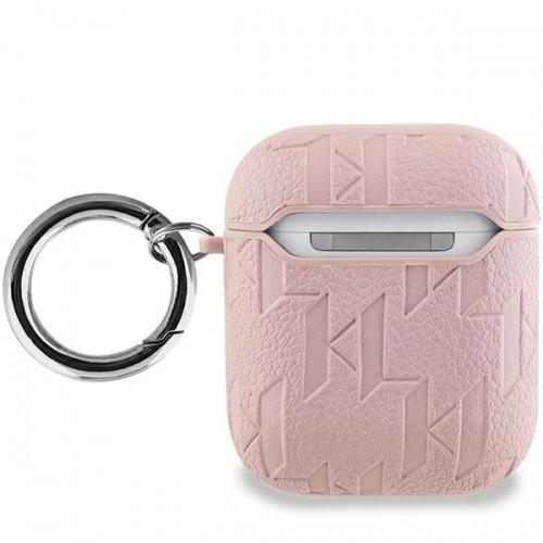 Karl Lagerfeld KLA2PGCHPP AirPods 1|2 cover różowy|pink Monogram Choupette Head image 2