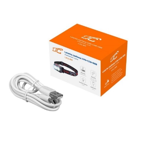 LTC LED XPG 4W + COB 2W + RGB 1W headlamp, motion sensor, 1200mAh battery, USB charging image 2