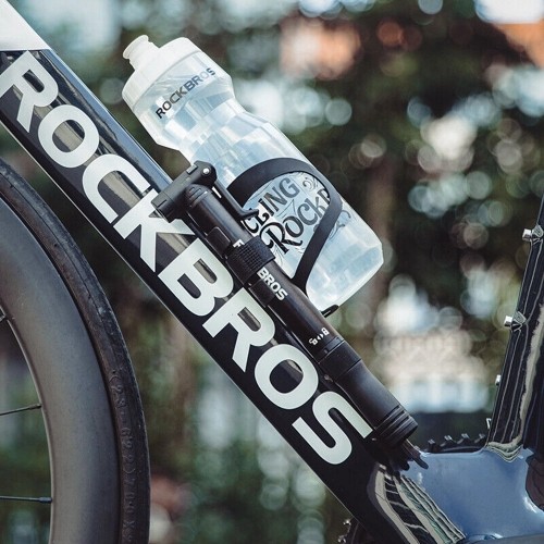 Rockbros 42320010001 hand pump for bicycle + screwdriver - black image 2