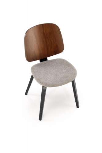 Halmar K563 chair, walnut / grey / black image 2