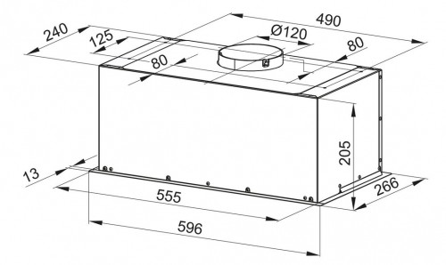 Recessed hood MPM-60-OW-01N image 2