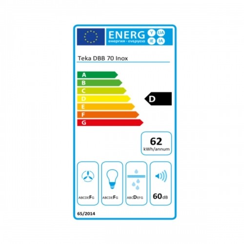 Parastais pārvalks Teka DBB 70 cm 380 m3/h 60 dB 195 W Tērauds (Atjaunots D) image 2