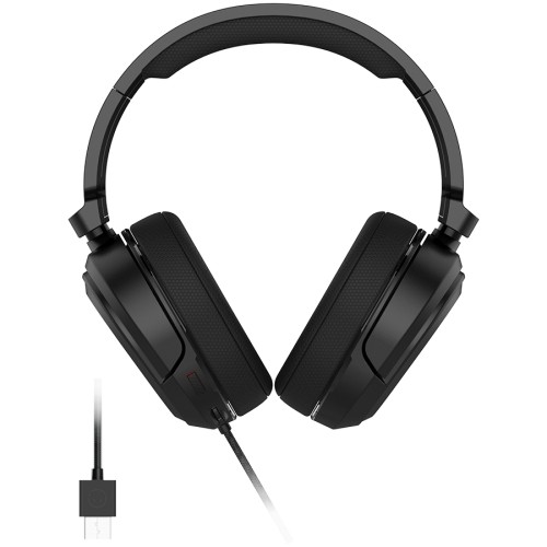 LORGAR Kaya 360, USB Gaming headset with microphone, CM108B, Plug&Play, USB-A connection cable 2m, fabric ear pads, size: 192*184.7*88mm, 0.314kg, black image 2