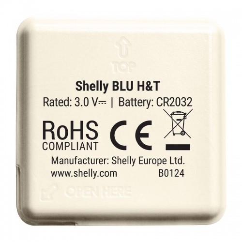 Temperature and humidity sensor Shelly Blu H&T Black (ivory) image 2