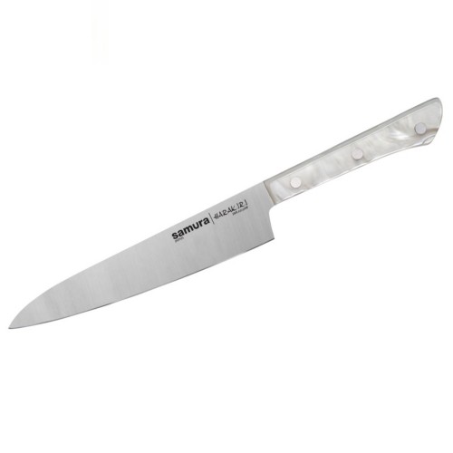 Samura Harakiri Acryl Универсальный Кухонный нож 150mm с акриловой ручкой с AUS 8 кованной японской стали 58 HRC image 2