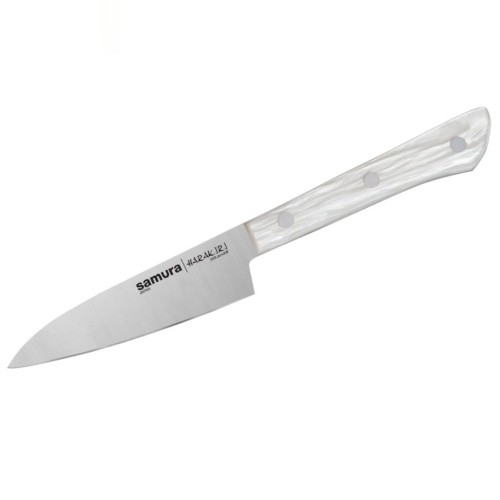Samura Harakiri Acryl  Универсальный Кухонный нож 99mm с акриловой ручкой с AUS 8 кованной японской стали 58 HRC image 2