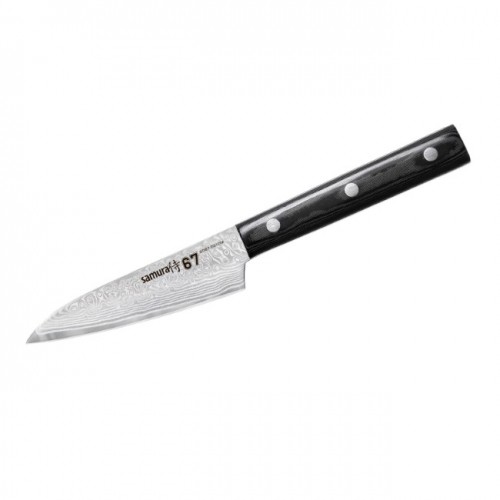 Samura DAMASCUS 67 Универсальный Кухонный нож 3.9"/98mm из AUS 10 Дамасской стали 61 HRC (67-слойный) image 2