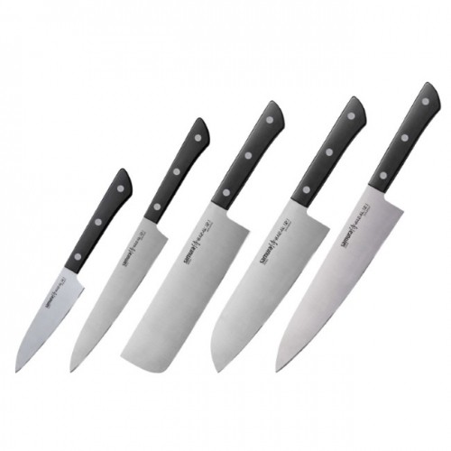 Samura HARAKIRI Комплект универсальных ножей (5шт.) 59 HRC с Черной ручкой image 2