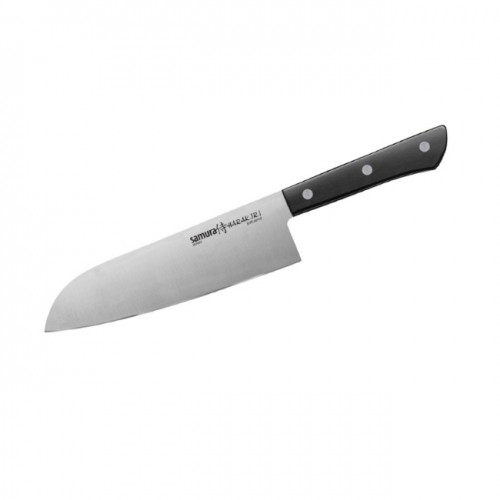 Samura HARAKIRI Универсальный Кухонный нож SANTOKU 7.0"/175mm 59 HRC с Черной ручкой image 2