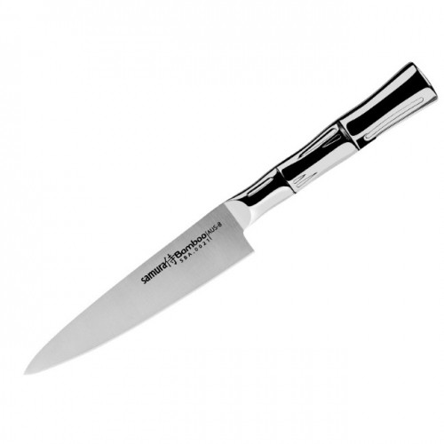 Samura BAMBOO Универсальный кухонный нож 5"/125mm из AUS 8 Японской стали 59 HRC image 2