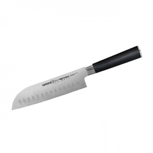 Samura MO-V Кухонный нож Santoku 7"/180mm из AUS 8 Японской стали 59 HRC image 2