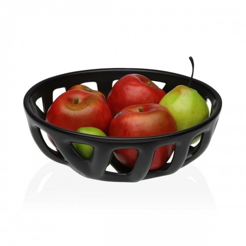 Fruit Bowl Versa Black Ceramic Dolomite 26,4 x 8,5 x 26,4 cm image 2