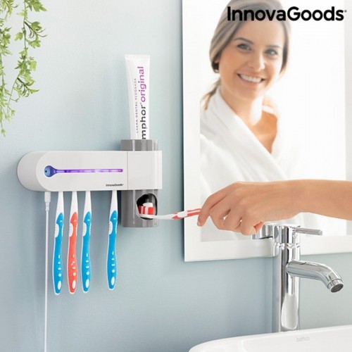 УФ-стерилизатор для зубных щеток с держателем и дозатором для зубной пасты Smiluv InnovaGoods Белый (Пересмотрено B) image 2