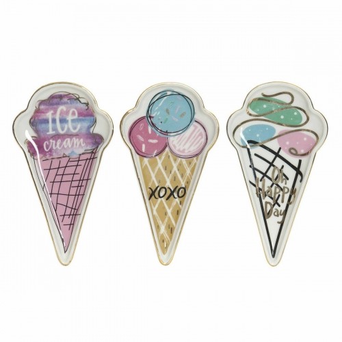 Valet Tray DKD Home Decor Ice cream (3 Pieces) (Refurbished A) image 2