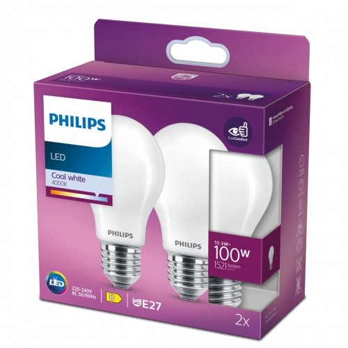 Светодиодная лампочка Philips NL45-0800WT240E27-3PK 4000 K E27 Белый D (2 штук) (Пересмотрено A+) image 2