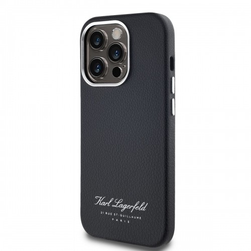Karl Lagerfeld Grained PU Hotel RSG Case for iPhone 14 Pro Max Black image 2