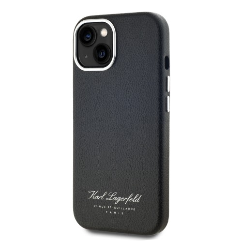 Karl Lagerfeld Grained PU Hotel RSG Case for iPhone 13 Black image 2