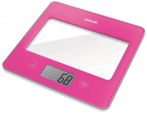 Kitchen scale with large LCD screen, Sencor SKS5038RS, pink image 2