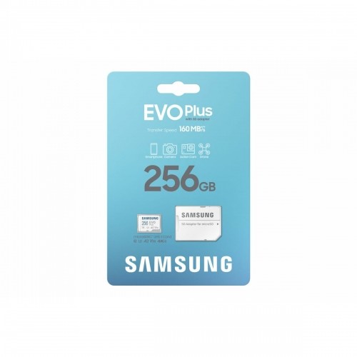 Micro SD Memory Card with Adaptor Samsung EVO Plus 2023 256 GB image 2