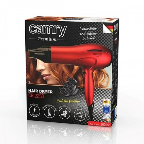 Hairdryer Camry CR2253 Black Red 2400 W 2600 W image 2