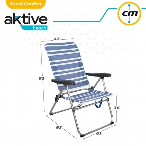 Folding Chair Aktive 47 x 93 x 63 cm 2 Units image 2