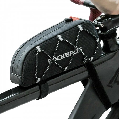 Rockbros 039BK bicycle frame bag 1 l with braid - black image 2