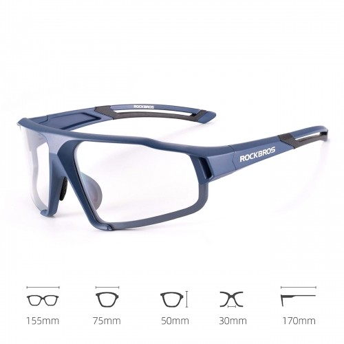 Rockbros SP216BL photochromic UV400 cycling glasses - blue image 2