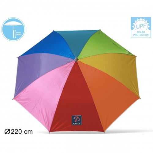 Bigbuy Outdoor Пляжный зонт 220 cm UPF 50+ Varavīksni image 2