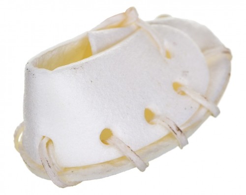 MACED Leather shoe White - dog chew - 7.5 cm image 2