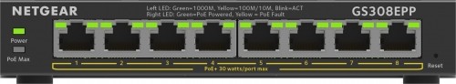 NETGEAR 8-Port Gigabit Ethernet High-Power PoE+ Plus Switch (GS308EPP) Managed L2/L3 Gigabit Ethernet (10/100/1000) Power over Ethernet (PoE) Black image 2