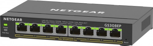 NETGEAR 8-Port Gigabit Ethernet PoE+ Plus Switch (GS308EP) Managed L2/L3 Gigabit Ethernet (10/100/1000) Power over Ethernet (PoE) Black image 2