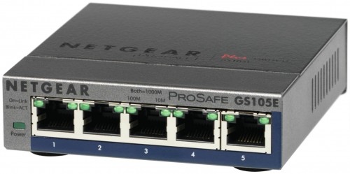 NETGEAR GS105E-200PES network switch Managed L2/L3 Gigabit Ethernet (10/100/1000) Grey image 2
