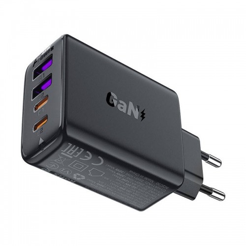 Wall charger Acefast A61 GaN 2xUSB-A, 2xUSB-C PD45W EU (black) image 2